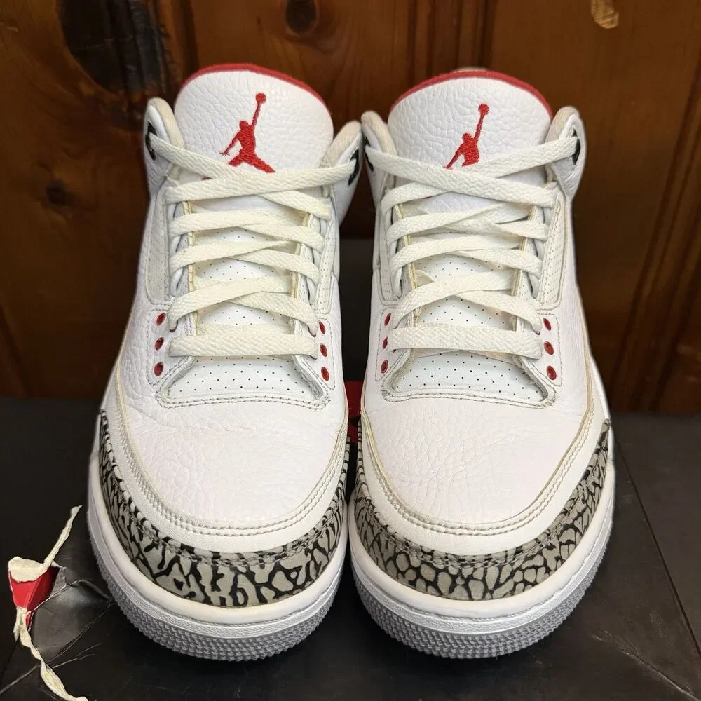 Jordan 3 Katrina Hall Of Fame Size 9.5 Men (136064-116) OG Box White Cement